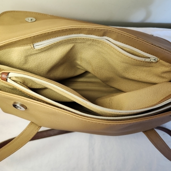 Henry Saxel leather canvas messenger bag - Picture 7 of 13